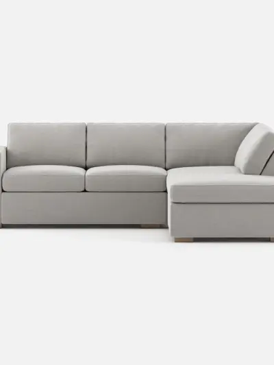 Glozin II Sectional Sofa in Latex—Gray